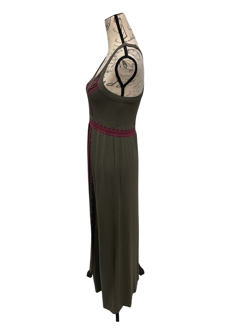 Athleta Olive Printed Racerback Maxi Dress Medium - Picture 7 of 14